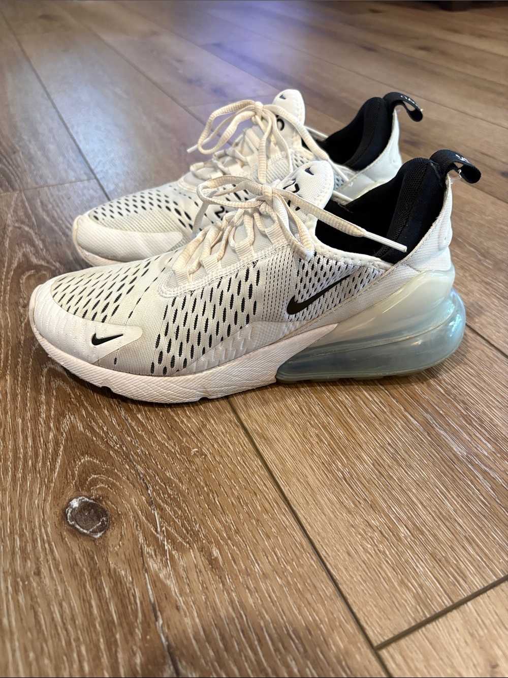 Nike Air Max white with black size 8